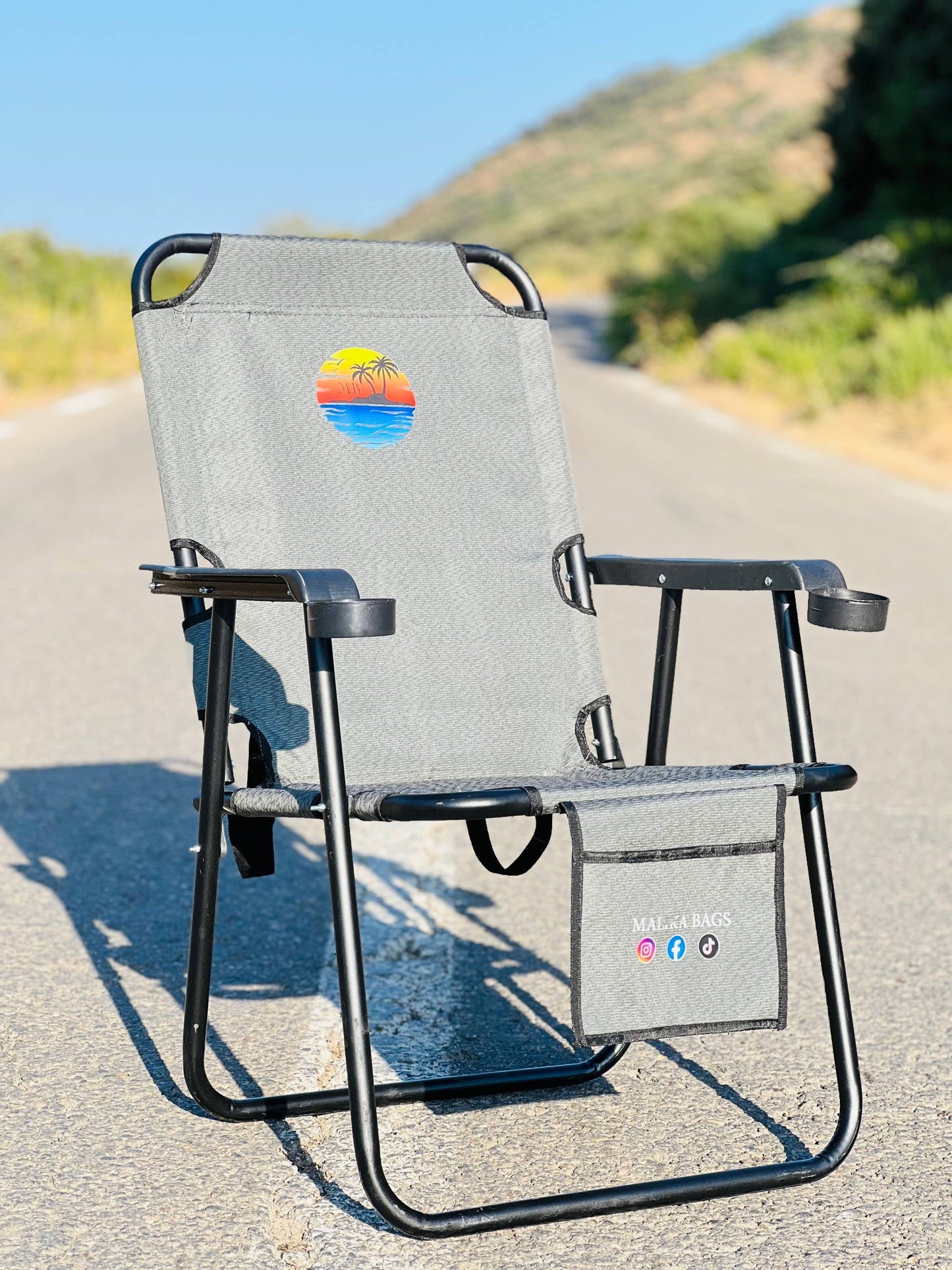 Chaise de plage pliable – Multicolore, légère et confortable